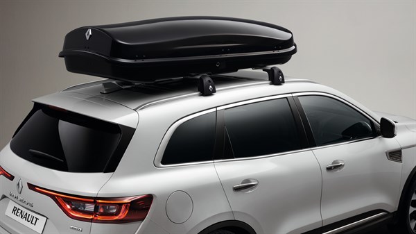 Black Roof box mounted on Renault Koleos